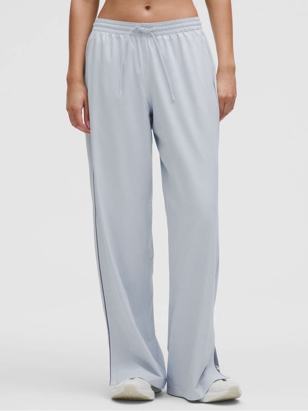 Lulu Grey Blue Wide-Leg Lounge Pants